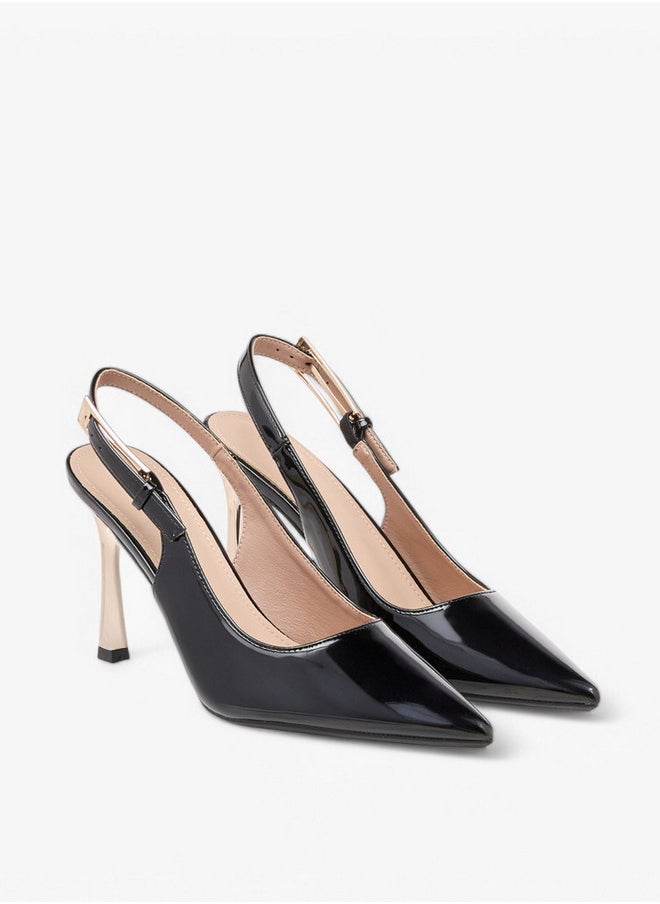 Flora Bella By Shoexpress Pointed Toe Slingback Shoes with Stiletto Heels  - Image 1