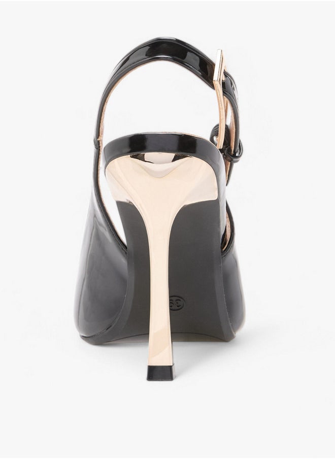 Flora Bella By Shoexpress Pointed Toe Slingback Shoes with Stiletto Heels  - Image 5