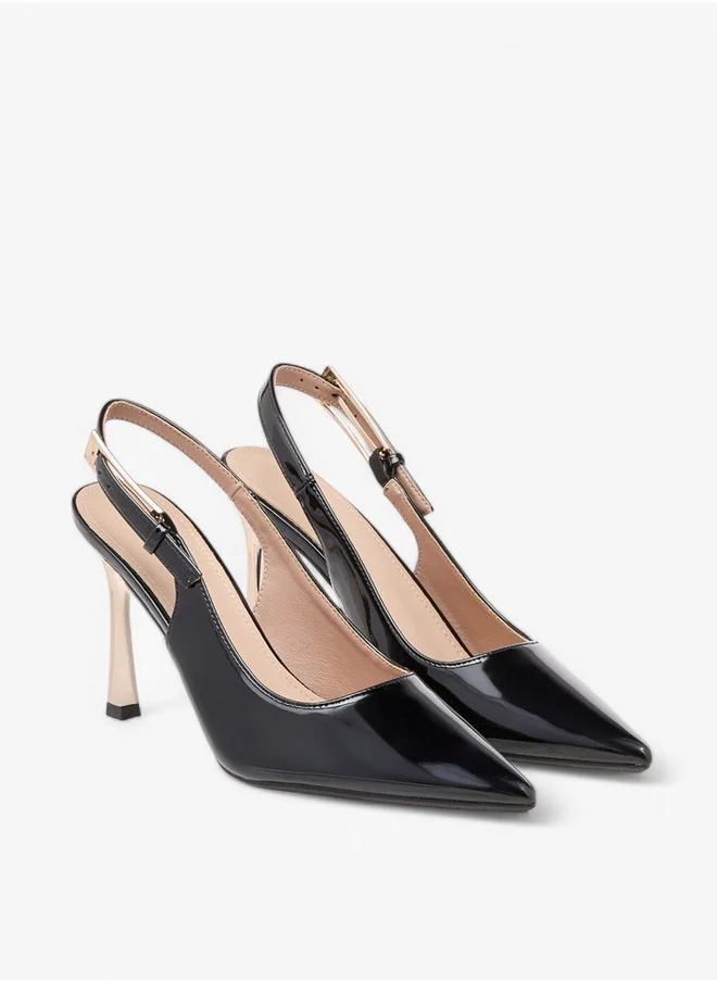Flora Bella By Shoexpress Women's Pointed Toe Slingback Shoes with Stiletto Heels