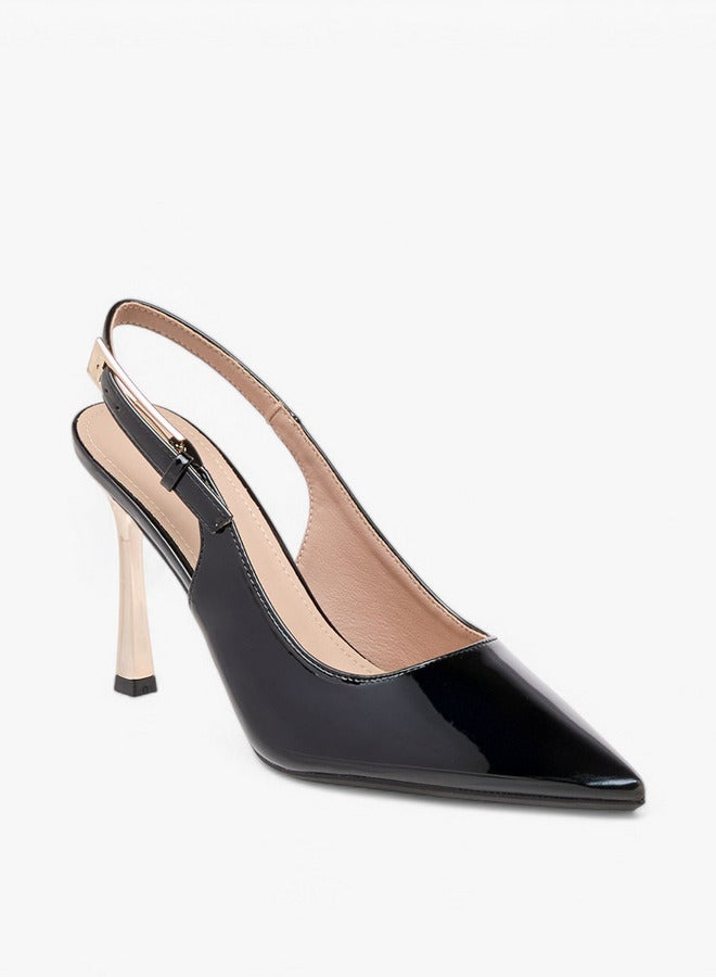 Flora Bella By Shoexpress Women's Pointed Toe Slingback Shoes with Stiletto Heels  - Image 2