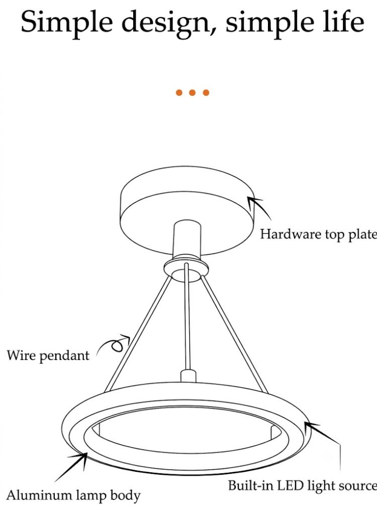 LED ceiling light, hallway light, modern ceiling light, 19W, energy saving, easy to clean, suitable for corridors, living rooms, bedrooms, kitchens, diameter 20cm - Image 3