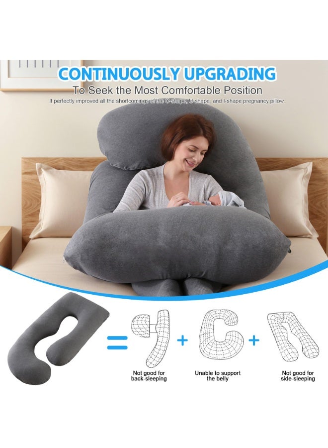 SHEIDLIN Pregnancy Pillows for Sleeping, G-Shaped Full Body Maternity Support Pillow, with Removable Cover, Support for Back, Legs, Belly for Pregnant Women, Pregnancy Pillow for Women - Image 3