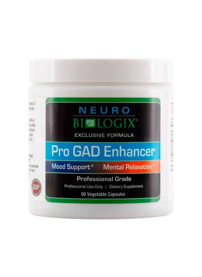 نيورو بيولوجيكس Pro GAD Enhancer 90 Capsules - مكمل GABA متعدد الفعالية للاسترخاء وتحسين الحالة المزاجية والجهاز العصبي - يحتوي على 5 مكونات رئيسية، بما في ذلك المغنيسيوم والزنك وL Theanine وKava Kava  - Image 1