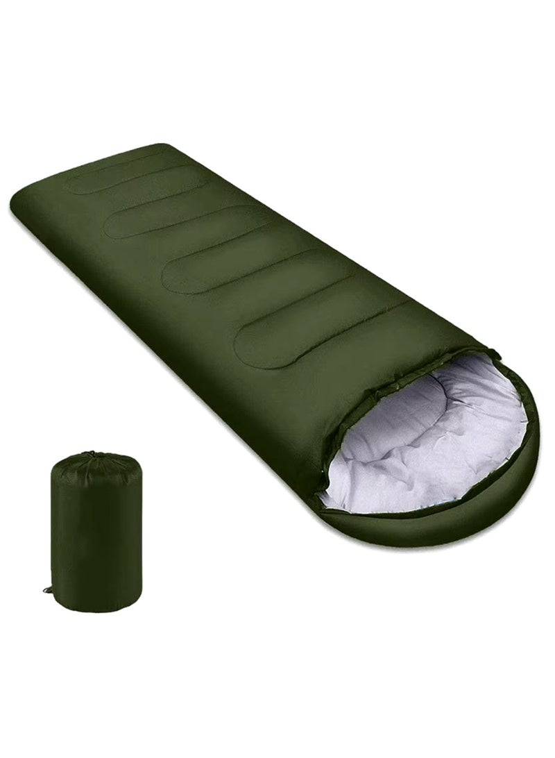 DIGI CORE Outdoor Camping Blanket Camping Sleeping Bag Foldable Lightweight Blanket And Warm Ideal For Outdoors, Travel, Stadium, Festivals And Beach Picnic Blanket Sleeping Blanket Water Resistant Blanket 180X75CM And 30CM Head Space Green - Image 1