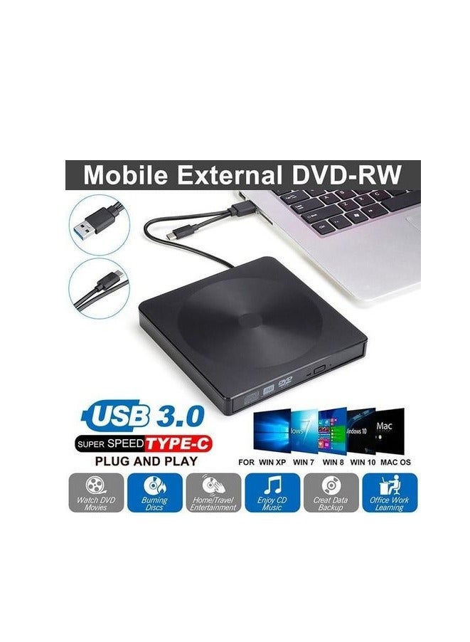 DVD  CD reader and writer with TYPE C port and usb with high speed data transfare - Image 1