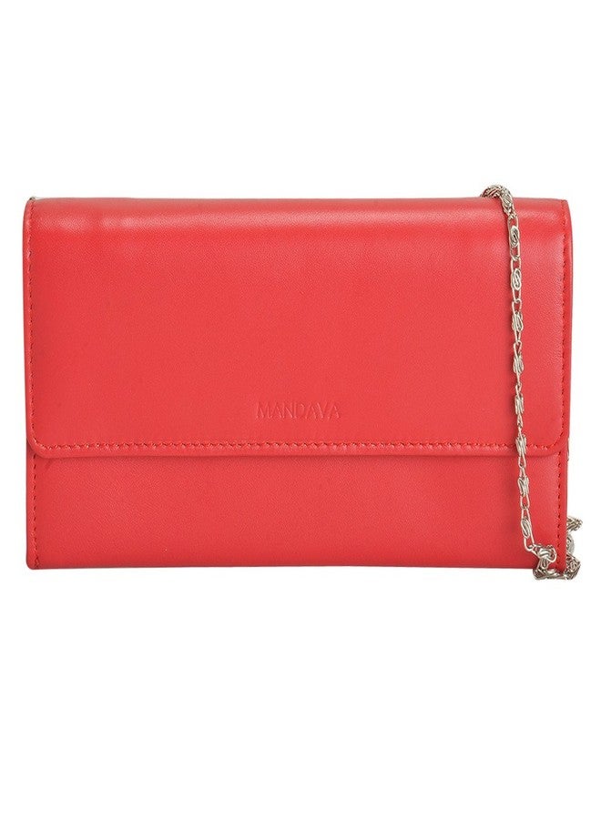 MANDAVA genuine nappa leather red ladies bag - Image 1