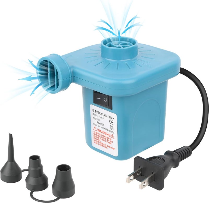 Bestrip Electric Air Pump, Air Pump for Inflatables Air Mattress Couch Pool Floats，Inflatables Boat Raft Toys, AC/DC Pump - Image 1