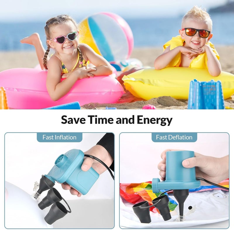 Bestrip Electric Air Pump, Air Pump for Inflatables Air Mattress Couch Pool Floats，Inflatables Boat Raft Toys, AC/DC Pump - Image 3