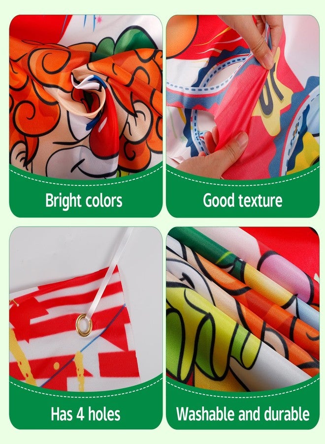 CACASO Carnival Clown Toss Game Banner with 8 Bean Bags,53 Inch Carnival Toss Games Banner,Carnival Games for Family Party Indoor Outdoor Carnival Party Decoration - Image 4