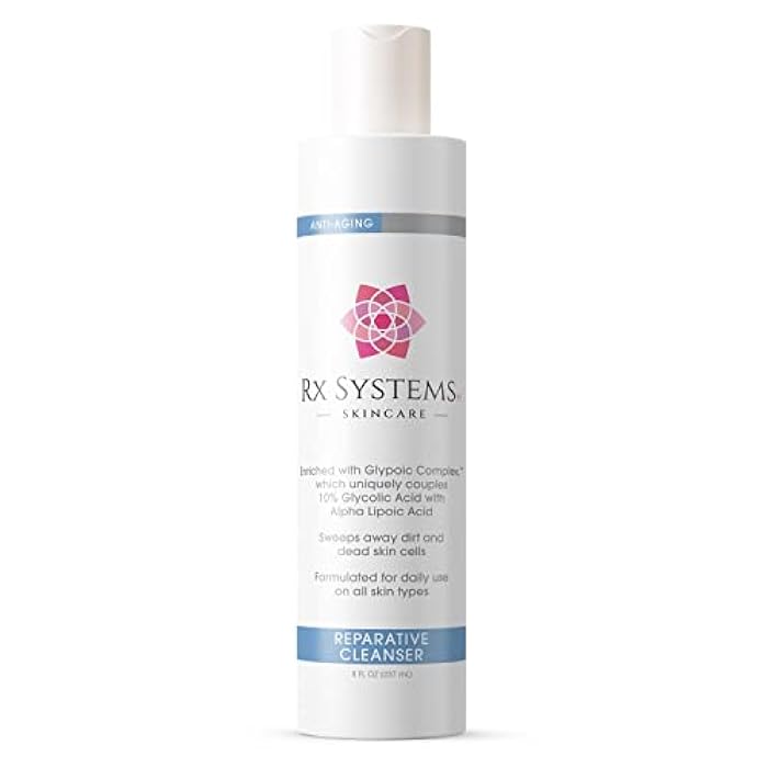 Rx Systems PF Reparative Facial Cleanser 8 oz, Repairs Skin, Clears away Oil and Dirt Build Up, Prevents Acne and Clogged Pores - Image 1