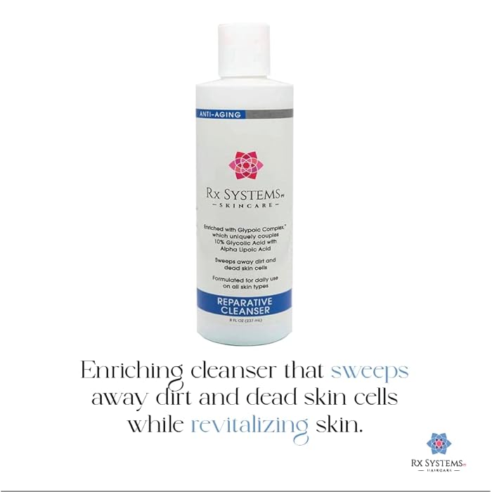 Rx Systems PF Reparative Facial Cleanser 8 oz, Repairs Skin, Clears away Oil and Dirt Build Up, Prevents Acne and Clogged Pores - Image 2