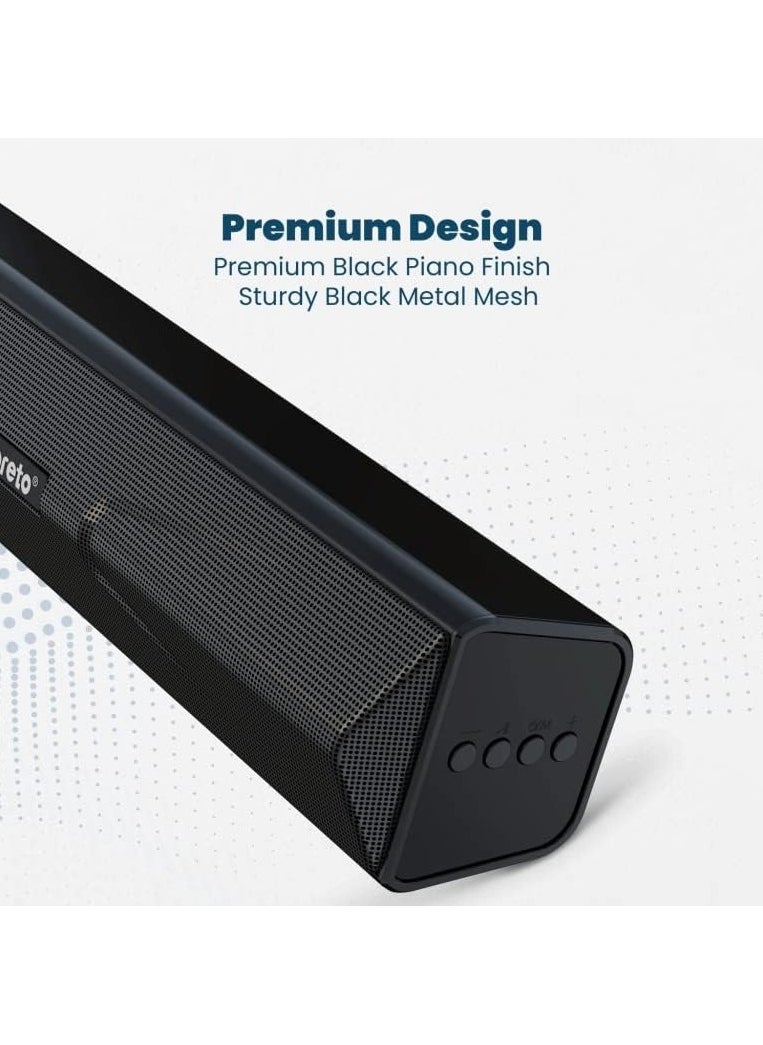 Toreto - Tor-348 Sound Blast Mini Bluetooth Speaker With Mic, Deep Bass, Bluetooth V5.0 With Voice Assistant With Supporting USB, SD Card, Aux, Fm & Call Function (Black) - Image 1