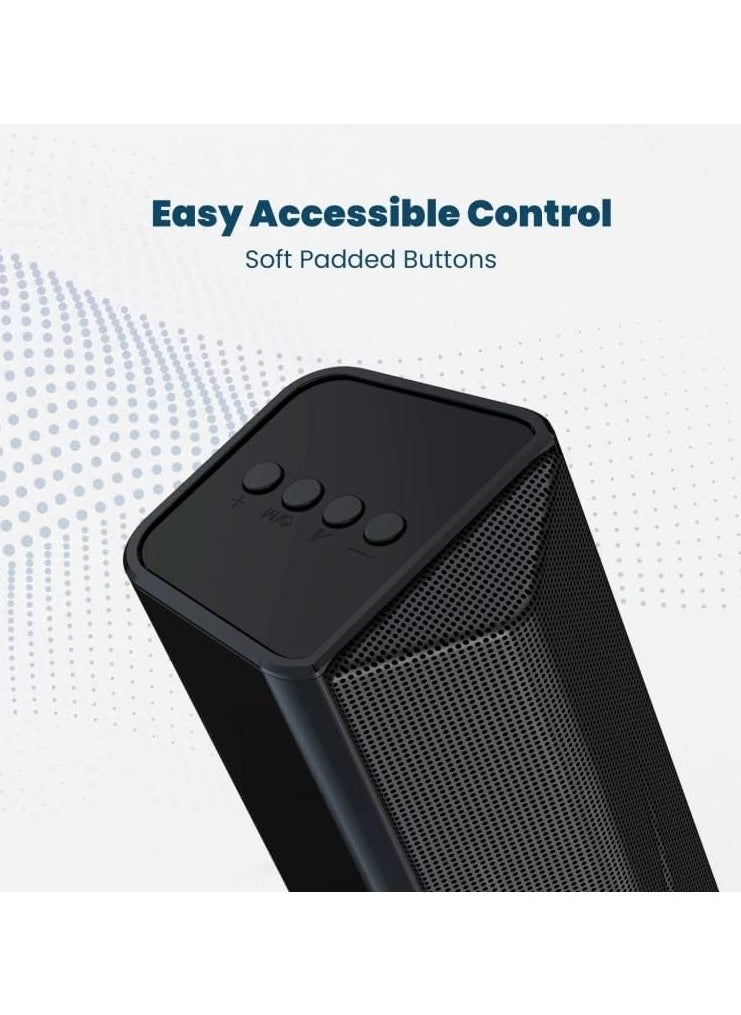 Toreto - Tor-348 Sound Blast Mini Bluetooth Speaker With Mic, Deep Bass, Bluetooth V5.0 With Voice Assistant With Supporting USB, SD Card, Aux, Fm & Call Function (Black) - Image 1