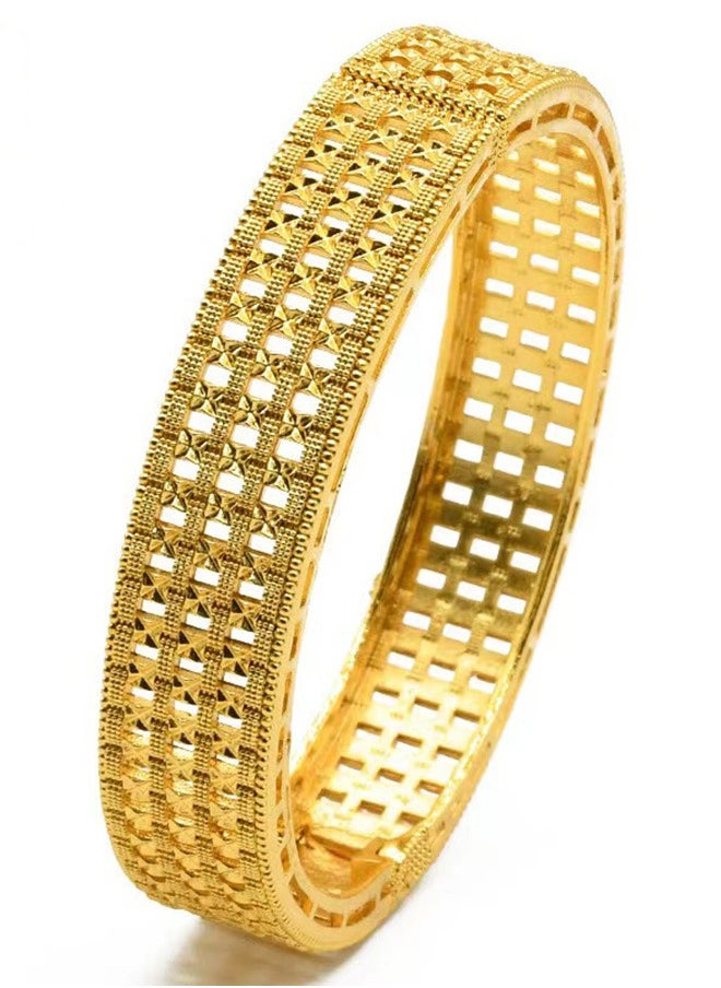 Generic - 24K Gold Plated Bracelet Ornaments Women's Gold Bangles Wedding Bangles Bridal Jewelry 1 Piece - Image 1