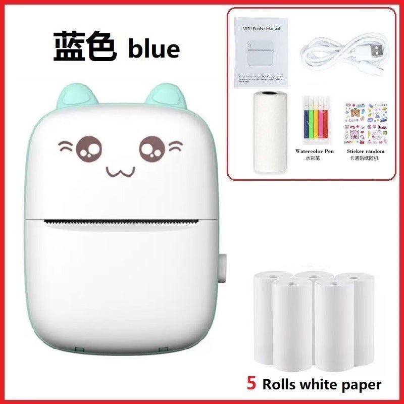 Portable Mini Printerc9 Mini Thermal Printer Bluetooth Mobile Phone Po Printer Flap Pocket Pants Student - Image 1