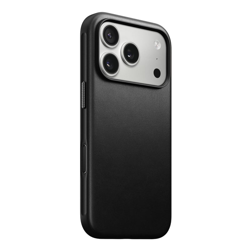 NOMAD Modern Leather Case Black Compatible with iPhone 17 Pro Leather Magsafe Charging Compatible Phone Case for iPhone 17 Pro - Image 2