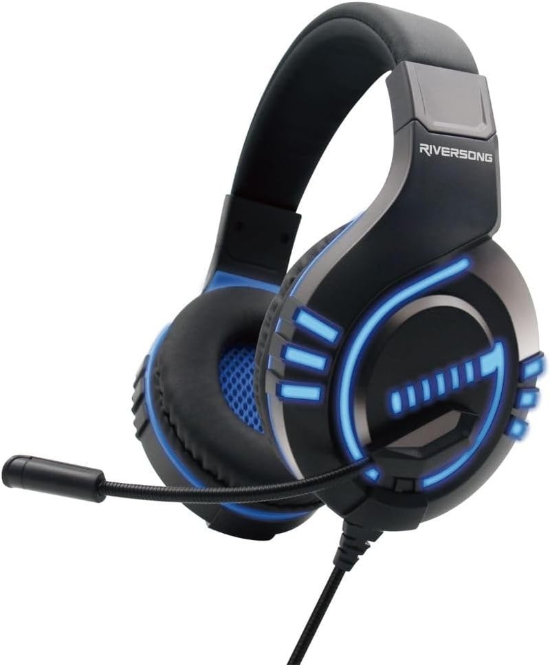 Rhythm G1 Gaming Wired Headphones with Microphone, ENC, RGB Lighting, 360° HD Stereo Sound, Adjustable Mic, Comfort Ear Covers, USB + 3.5mm, 2M Cable – EA199