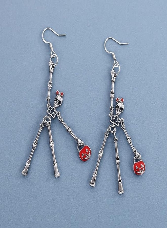 SALTY Pack of 2 Pumpkin & Bones Earrings for Women | Stylish Fashion Jewellery | Accessories for Girls | Minimal Jewelry | Ideal for Gifting | Marriage, Birthday | Gift for Valentine Day - Image 3