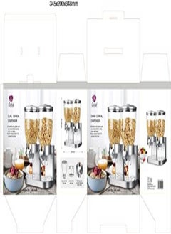 Orchid Orchid Cereal Dispenser dry food dispenser, water canned food plastic containers, stored grain, cereal flour. (Dual Cereal Dispenser)  - Image 3