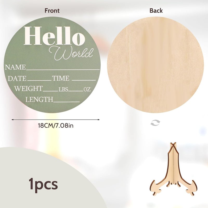 Jeffdad علامة إعلان اسم الطفل الخشبية جيفداد 708 - Image 2