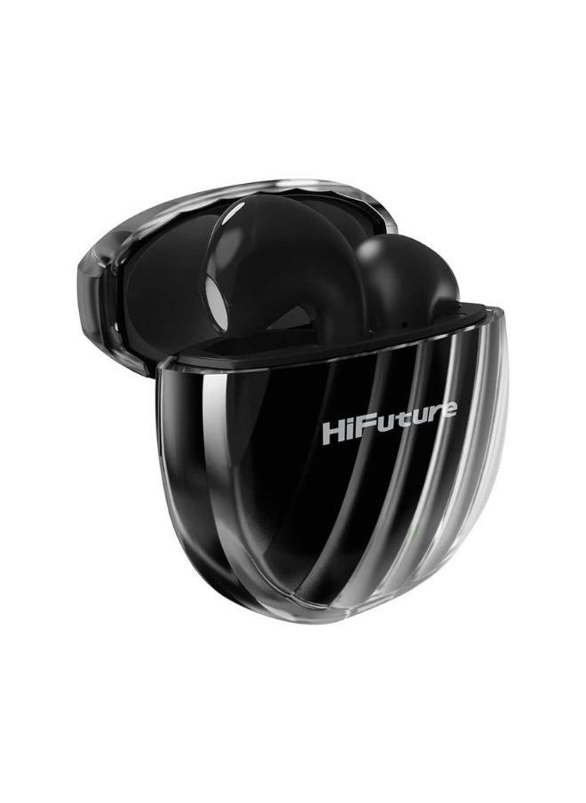 HiFuture FlyBuds 3 True Wireless Earbuds, 24Hrs Playtime, Waterproof, Black  - Image 1