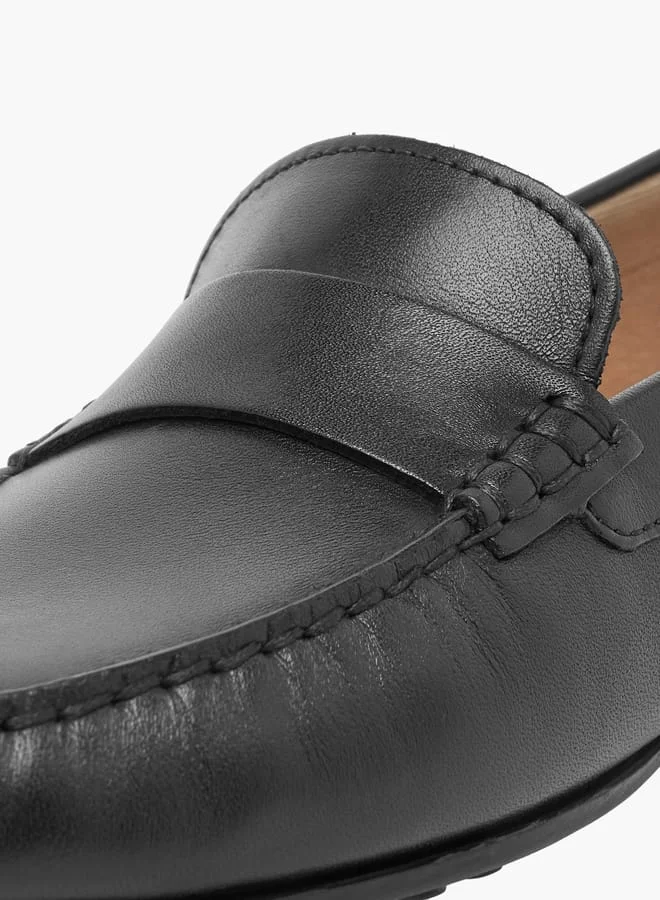 سيليست Women's Logo Accent Leather Slip-On Loafers