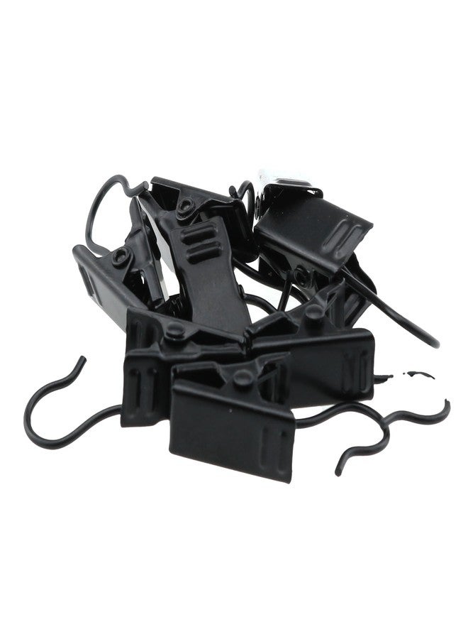 MEETOOT مجموعة مشابك خطافات ستائر معدنية صغيرة شديدة التحمل من MEETOOT، 30 قطعة، لعرض الصور والديكور المنزلي والفنون والحرف اليدوية - أسود - Image 4