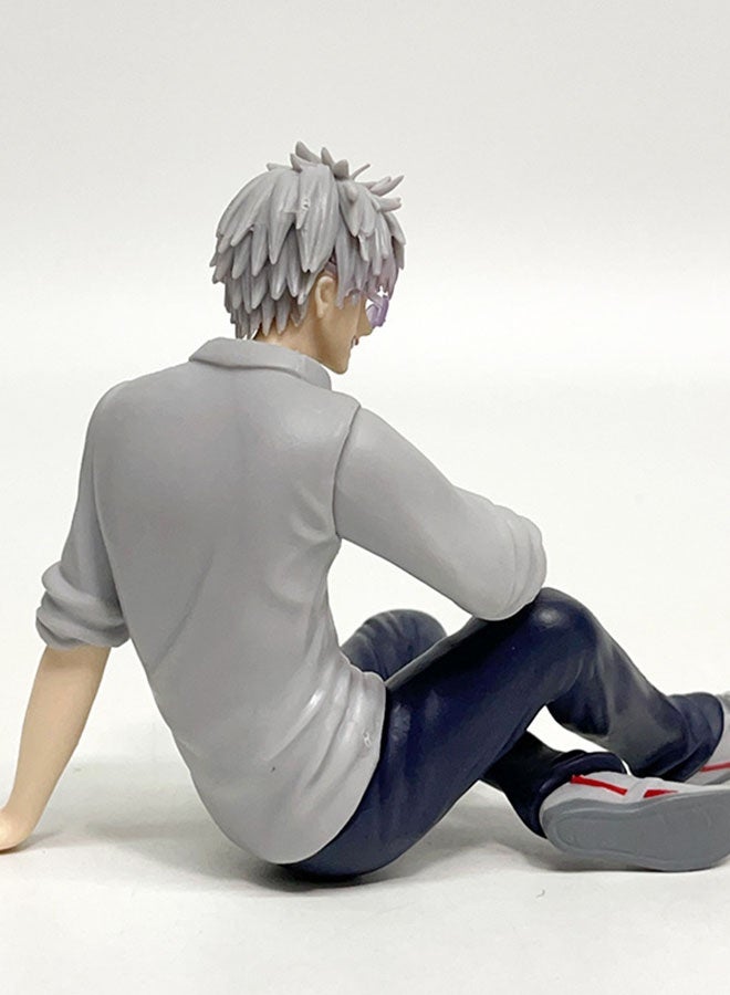 هالامودو تمثال ساتورو غوجو - أنمي جوجوتسو كايسن - موديل حركي، بوقفة الجلوس، موديل أنمي كوليكتابل، ديكور مكتبي، لعبة موديل تمثال، ديكور مكاتب، هدية عيد ميلاد للأولاد والبنات، للإحياء والجمع والعرض، الطول ١١ سم - Image 3