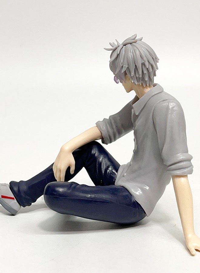 هالامودو تمثال ساتورو غوجو - أنمي جوجوتسو كايسن - موديل حركي، بوقفة الجلوس، موديل أنمي كوليكتابل، ديكور مكتبي، لعبة موديل تمثال، ديكور مكاتب، هدية عيد ميلاد للأولاد والبنات، للإحياء والجمع والعرض، الطول ١١ سم - Image 4