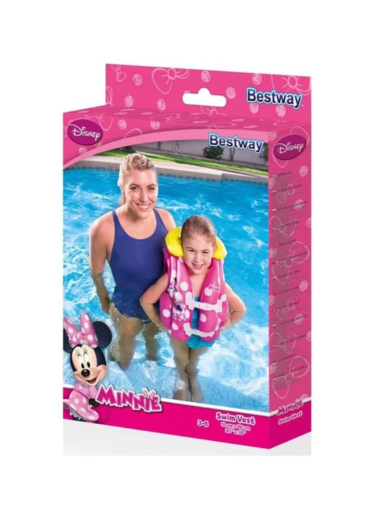 بست واي سترة سباحة بست واي (51 × 46 سم ، وردي / أصفر) - Image 2