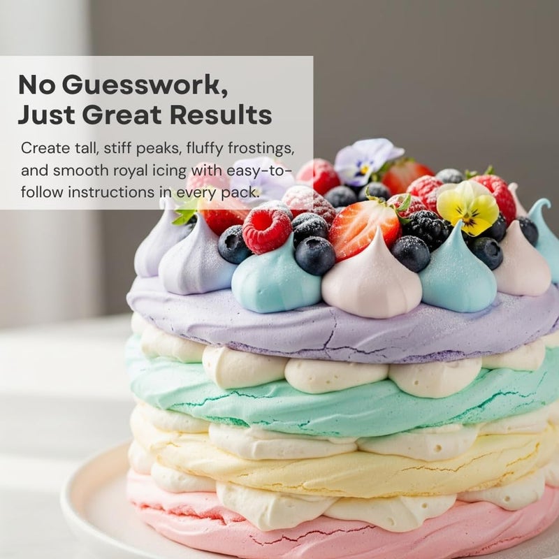 Chefmaster مسحوق المارينغ من شيف ماستر ديلوكس - بديل بياض البيض الاحترافي للخبز والتزيين، 8 أونصات - Image 3