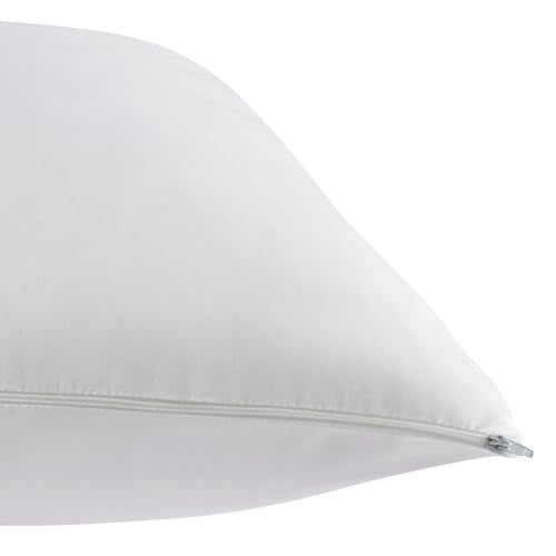 Sealy حامي وسادة بسحاب من سيلي، 100% قطن، قابل للتنفس، يمتص الرطوبة، قابل للغسل في الغسالة، حجم قياسي/ملكة، عبوة 2، أبيض - Image 3