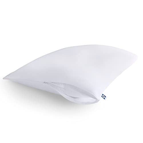 Sealy حامي وسادة بسحاب من سيلي، 100% قطن، قابل للتنفس، يمتص الرطوبة، قابل للغسل في الغسالة، حجم قياسي/ملكة، عبوة 2، أبيض - Image 1