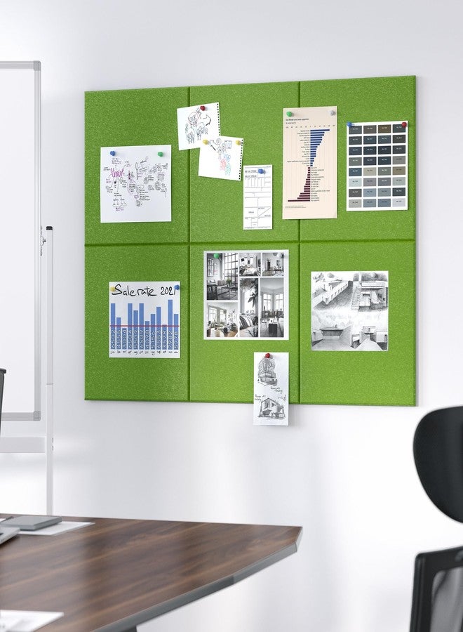 Neatsure Large Cork Board for Wall, 36" x 24" Bulletin Board with Pushpins, 6 Panels Felt Tiles Tack Push Pin Board for Office, Forest Green - Image 5