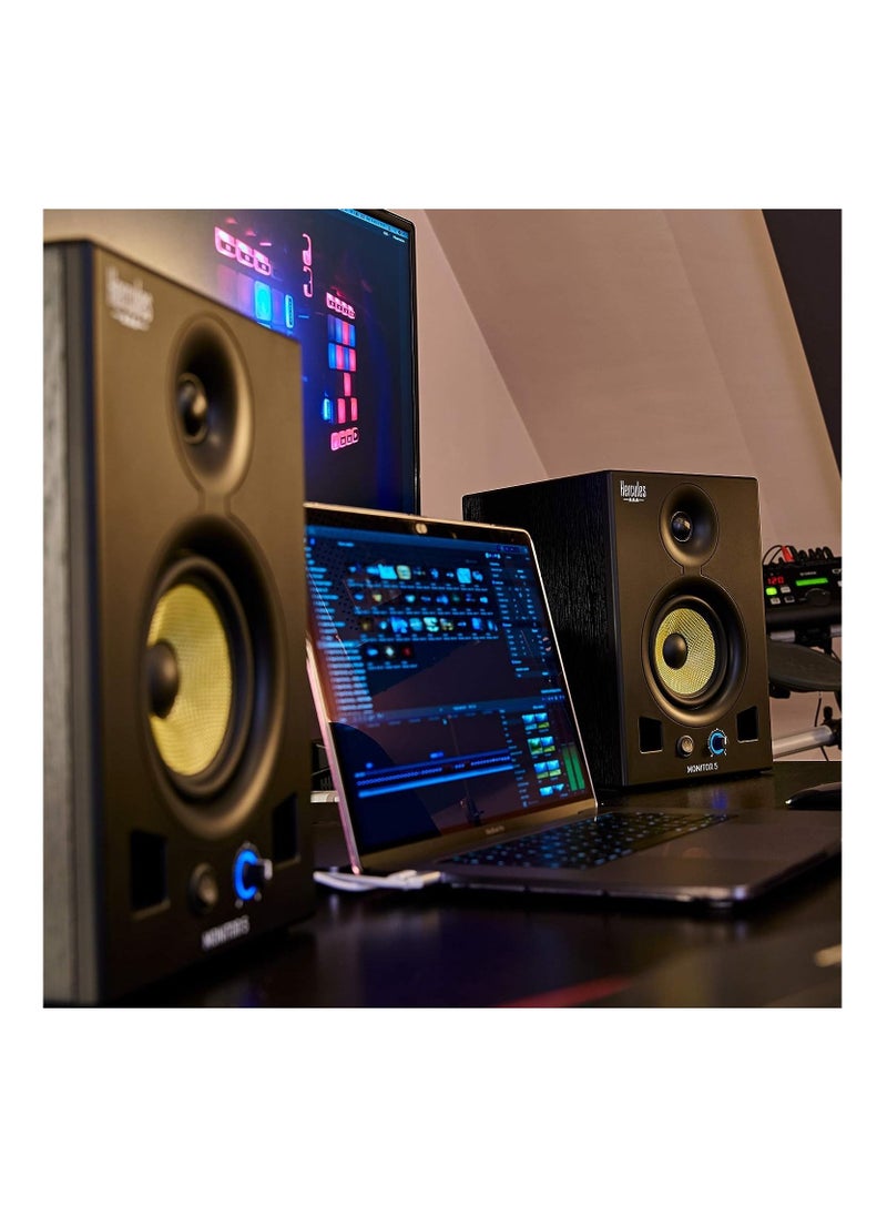 Hercules Hercules Monitor 5 pair of active bi amplified monitoring speakers  - Image 5