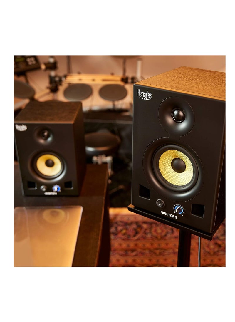Hercules Hercules Monitor 5 pair of active bi amplified monitoring speakers  - Image 4