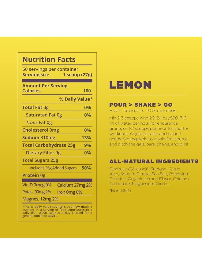 Tailwind Nutrition Endurance Fuel, Sports Drink Powder Mix with Electrolytes, Non-GMO, Free of Soy, Dairy, and Gluten, Vegan Friendly, Lemon, 50 Servings - Image 5