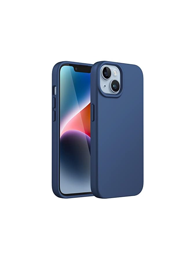 Jetech Silicone Case For Iphone 14 6.1-Inch, Silky-Soft Touch Full-Body Protective Phone Case, Shockproof Cover With Microfiber Lining (Cobalt Blue) - Image 2