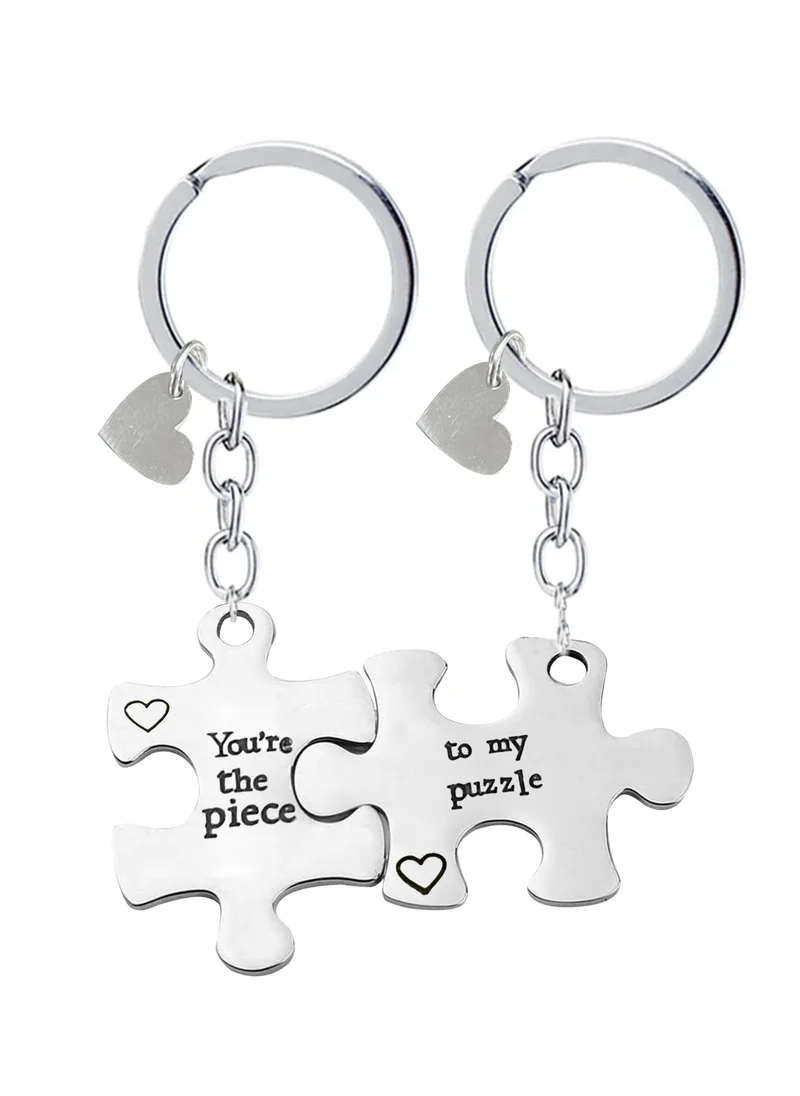 Share the Love You’re the Missing Piece’ Puzzle Keychain – Ideal for Couples, Gift for Valentine’s Day, Anniversaries, or Special Occasions