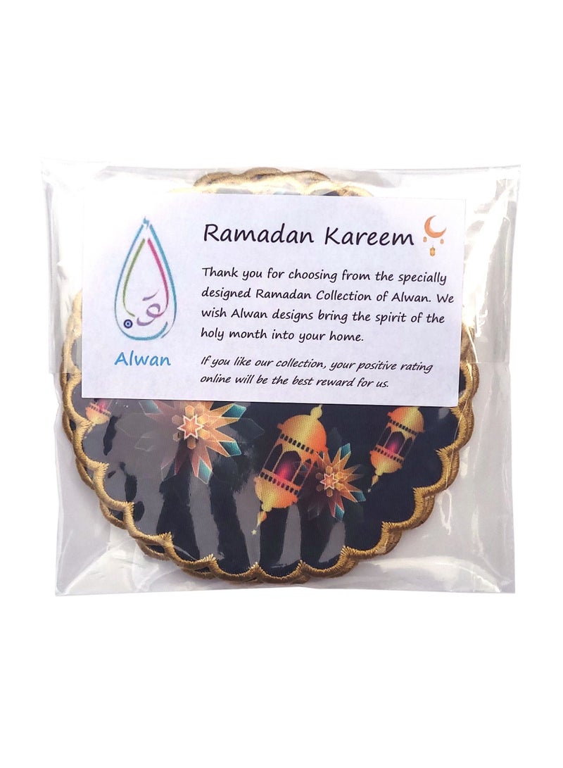 Alwan Ramadan Kareem Fabric Coaster Set of 6 - Image 4