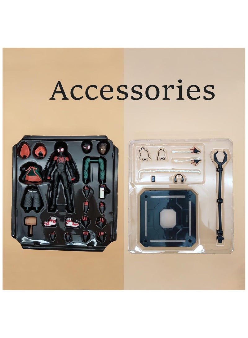 مجموعة من اللعب لمن يحب سبايدر من نسخته الكونية، مجسم حركات للبطل الإبداعي حجم 6 بوصات، مع مفاصل قابلة للحركة، تجميع مجسمات الأبطال العملاقة، وتحف فنية، مجموعة صندوق لعب للمجموعات. - Image 4