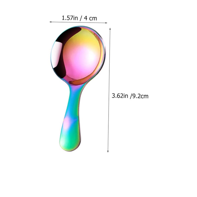 1 Piece Polished Stainless Steel Ice Cream Spoons For Kids Dessert Tableware - Image 3