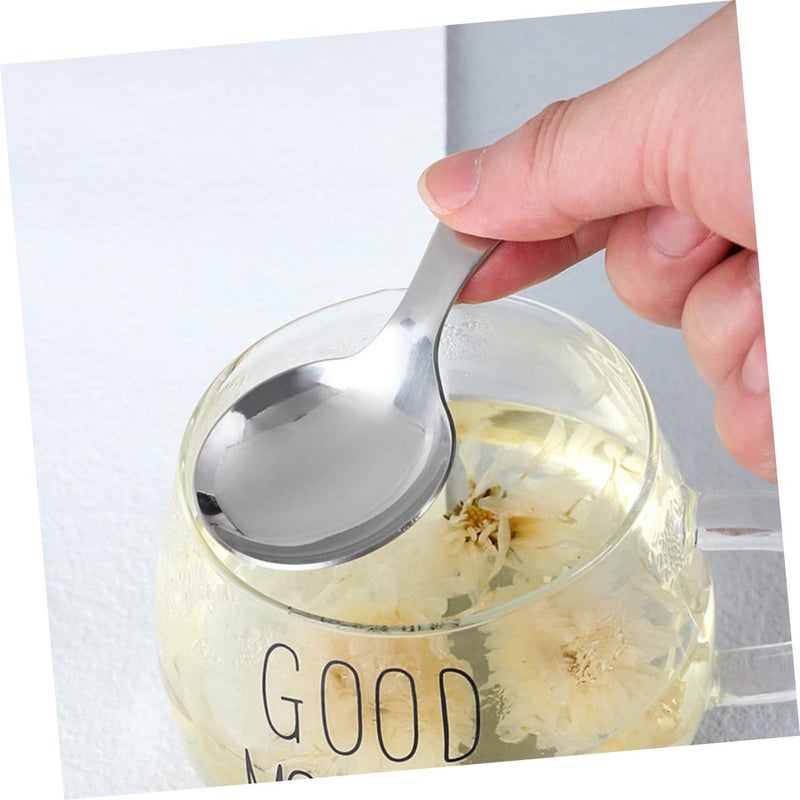 1 Piece Polished Stainless Steel Ice Cream Spoons For Kids Dessert Tableware - Image 5
