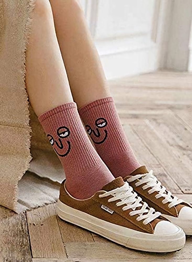 KASTWAVE 10 PACK The Original Emoji Funny Emotion Crew Socks Soft Cotton, KASTWAVE 10 different designs and color per pack Womens Grils Cute Lovely Pattern Casual - Image 4