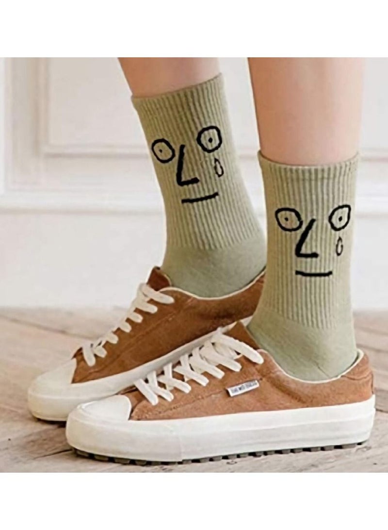 KASTWAVE 10 PACK The Original Emoji Funny Emotion Crew Socks Soft Cotton, KASTWAVE 10 different designs and color per pack Womens Grils Cute Lovely Pattern Casual - Image 5