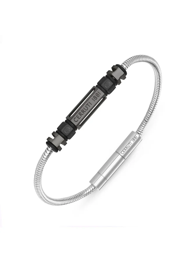 CERRUTI 1881 Silver Black Bracelet for Men