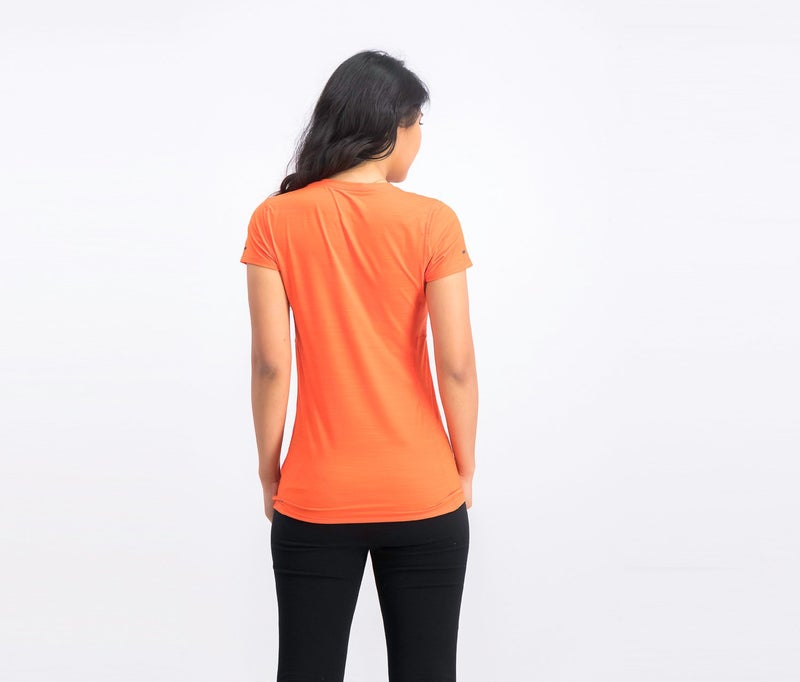 Reebok Women Active Chill Tee, Orange - Image 3