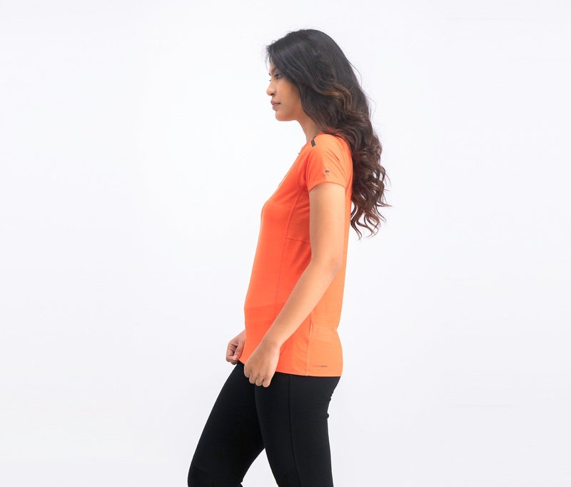 Reebok Women Active Chill Tee, Orange - Image 2