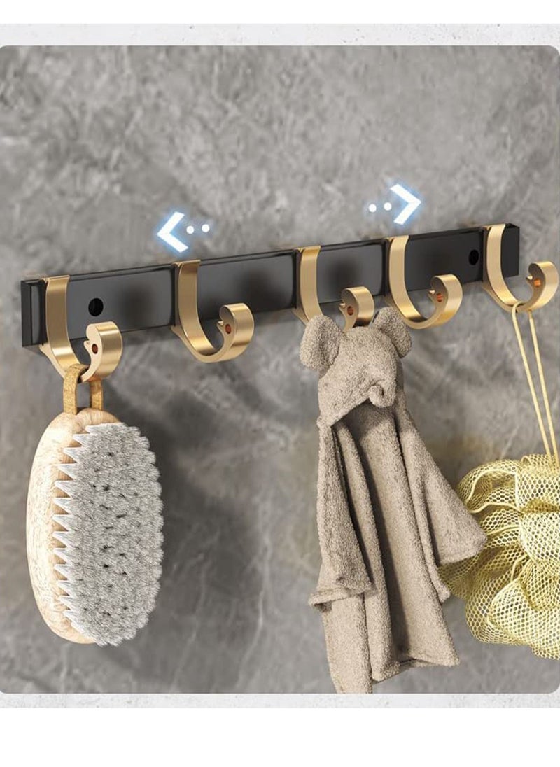 LIMOS - 6PCS Bathroom Accessories Bath Hardware Set, Towel Holder, Towel Rack, Clothes Hook, Waterproof Tissue Box, Double Wall Hanging Basket, Toilet Brush - Image 1