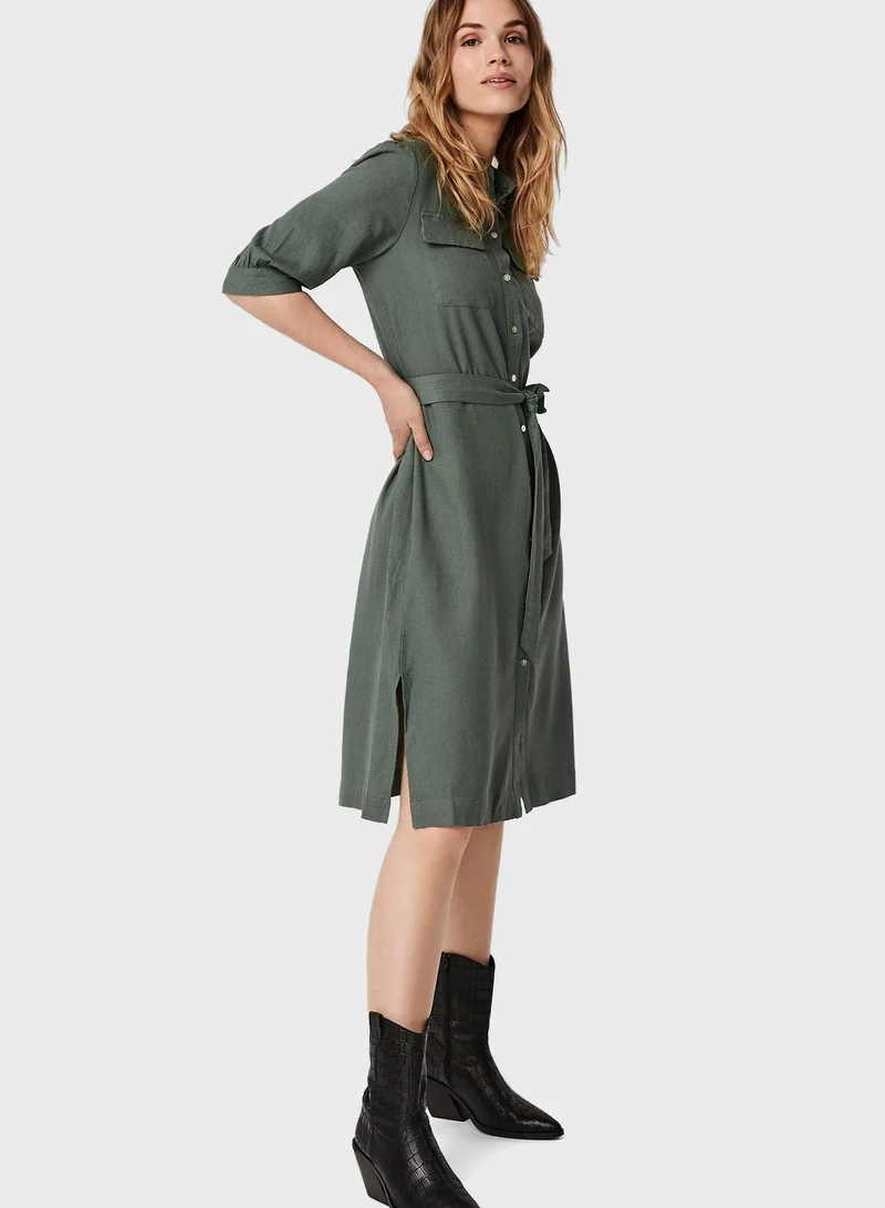 VERO MODA Belted Shirt Dress